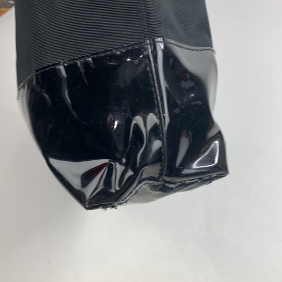 Burberry Large Tote Bag Black Nylon Fragrance Collection Shiny bottom Snap close - Picture 13 of 16